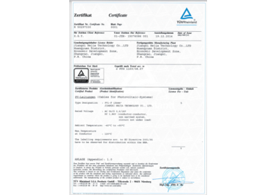 Obtain relevant international certification, German TUV certification