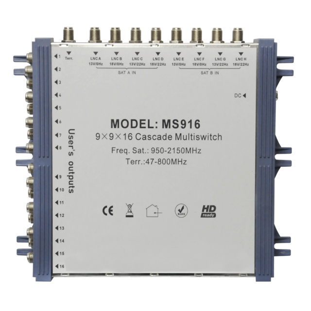 Stand Alone Satellite Multiswitch MS916