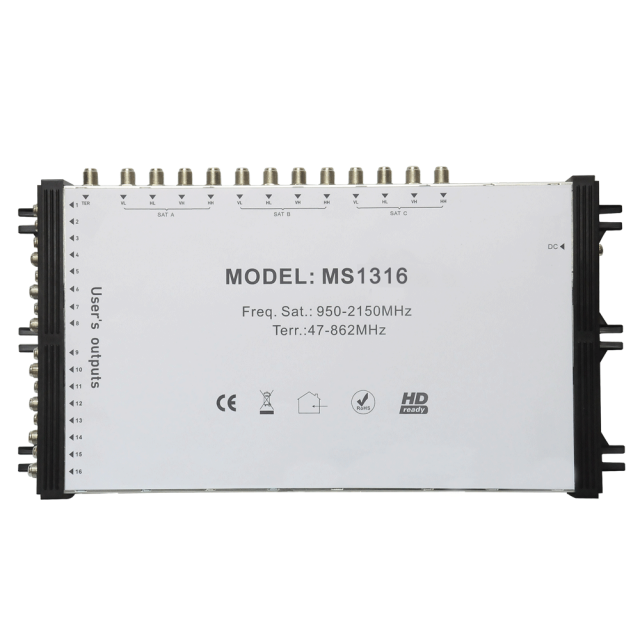 Stand Alone Satellite Multiswitch MS1316